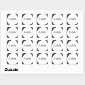 Sticker Carré Cercle Enso Bouddhiste Abide Zen (Feuille)