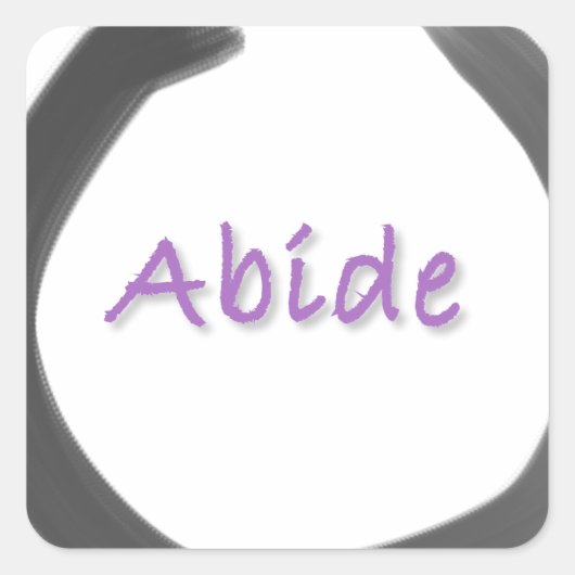 Sticker Carré Cercle Enso Bouddhiste Abide Zen (Devant)
