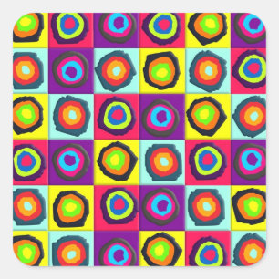 Sticker Carré cercles