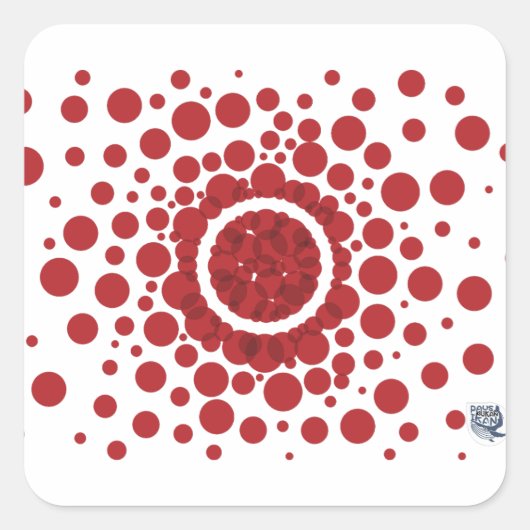 Sticker Carré Cercles (Devant)