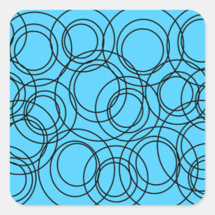 Sticker Carré Cercles atomiques