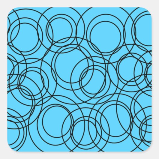 Sticker Carré Cercles atomiques (Devant)