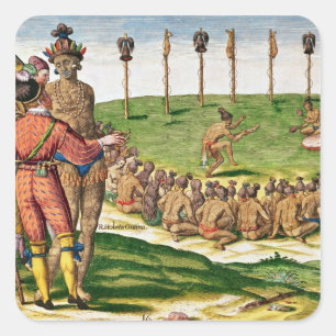 Sticker Carré Cérémonie de la victoire indienne, de 'Brevis
