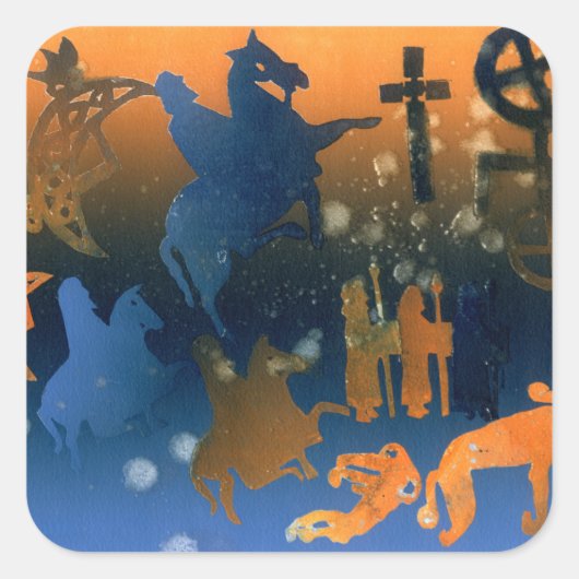 Sticker Carré Cérémonie Pictish (Devant)