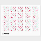 Sticker Carré Cerise (Feuille)