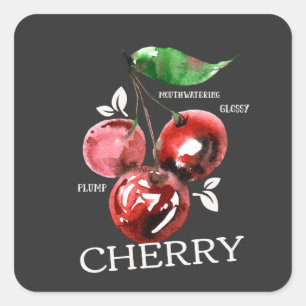 Sticker Carré Cerise