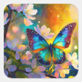 Sticker Carré Cerise Imaginaire Sunrise Papillon  (Devant)