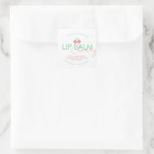 Sticker Carré Cerise Lèvres Balm Scrub Business Packaging (Sac)