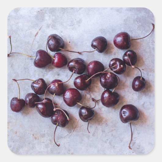Sticker Carré Cerises (Devant)