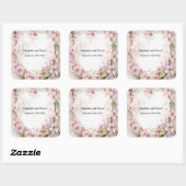 Sticker Carré Cerisier en Fleur (Feuille)