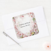 Sticker Carré Cerisier en Fleur (Enveloppe)