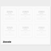 Sticker Carré Certificat d'authenticité pour l'oeuvre (Feuille)