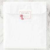 Sticker Carré Certificat de naissance de fille (Sac)