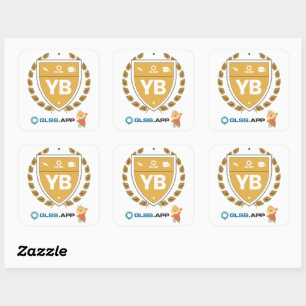 Sticker Carré Certifié Ceinture Jaune - GLSS.app
