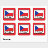 Sticker Carré Česko (Feuille)