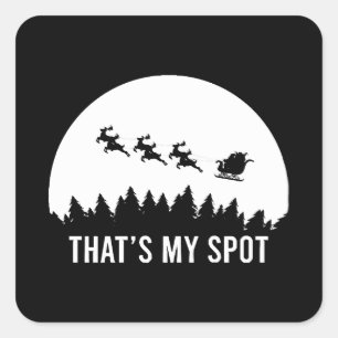 Sticker Carré C'est amusant, c'est My Spot Xmas Session Père Noë