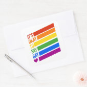 Sticker Carré C'est bon de dire Gay (Enveloppe)