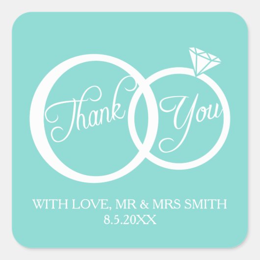 Sticker Carré C'Est Ce Que Nous Faisons ! Merci (Devant)