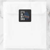 Sticker Carré C'est dans mon ADN - drapeau du Cap Vert (Sac)