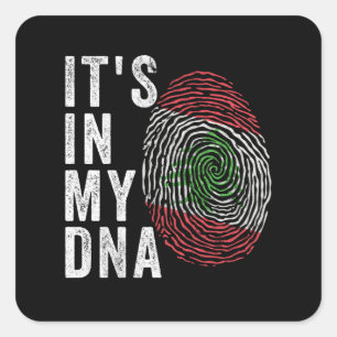 Sticker Carré C'est dans mon ADN - drapeau du Liban