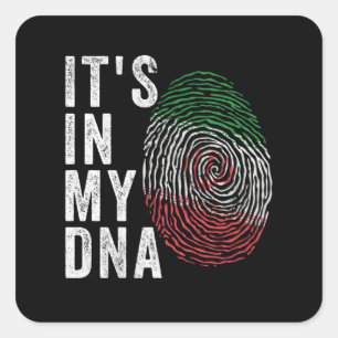 Sticker Carré C'est dans mon ADN - le drapeau iranien