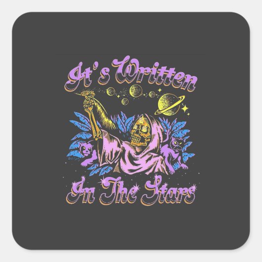 Sticker Carré C'est écrit dans les étoiles (Devant)