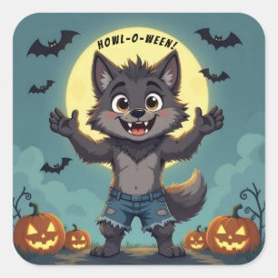 Sticker Carré C'est Howl-o-ween