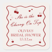 Sticker Carré C'est la cerise sur le gâteau (Devant)