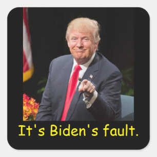 Sticker Carré c'est la faute de Biden.