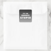 Sticker Carré C'est la frontière stupide (Sac)