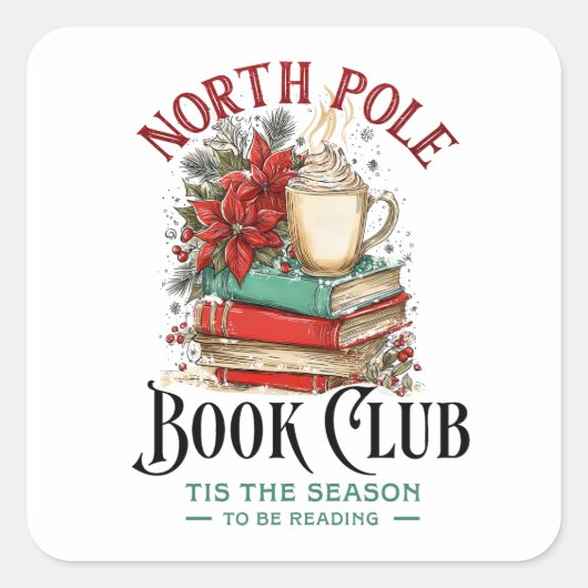 Sticker Carré 'C'est la saison à lire (Devant)