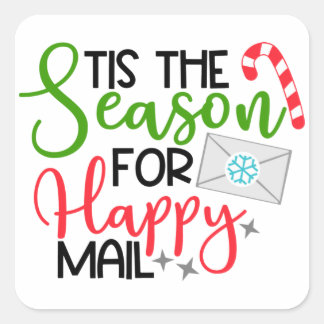 Sticker Carré C'est la saison de Happy Mail