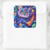 Sticker Carré C'est la saison de l'autocollant de sorcière (Sac)