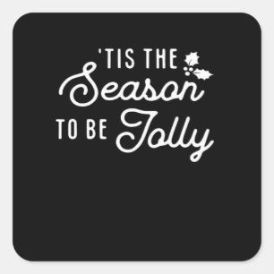 Sticker Carré C'est la saison pour un style rétro joyeux