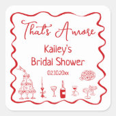 Sticker Carré C'est l'Amour Baby Shower (Devant)