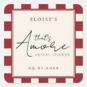 Sticker Carré C'est l'Amour : Réception de Mariage à Carreaux Ro (Devant)