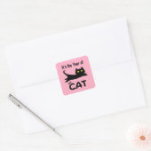 Sticker Carré C'est l'autocollant carré de l'année du chat (Enveloppe)