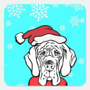 Sticker Carré C'est l'heure de Noël