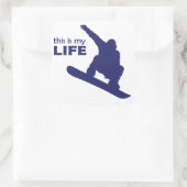 Sticker Carré C'Est Ma Vie (Snowboard) (Sac)