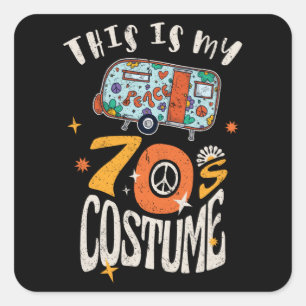 Sticker Carré C'est mon costume les années 70