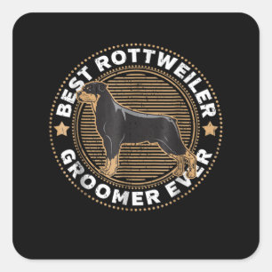 Sticker Carré C'est mon meilleur rottweiler