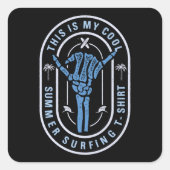 Sticker Carré C'Est Mon Surf D'Été Cool (Devant)