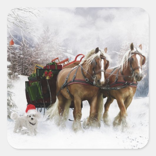 Sticker Carré C'est Noël (Devant)