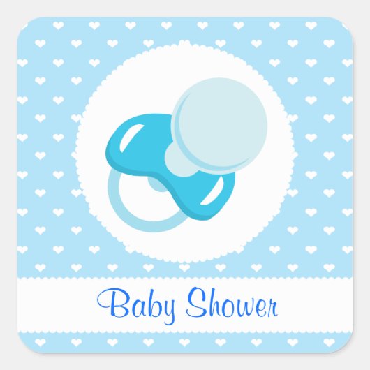 Sticker Carré C'est un bébé garçon design (Devant)