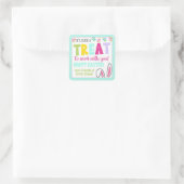 Sticker Carré C'est un tel défi de travailler avec vous Pâques (Sac)