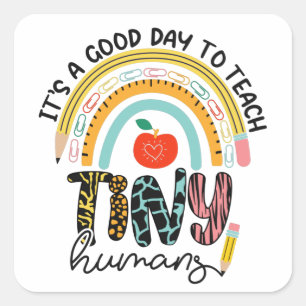 Sticker Carré C'est une bonne journée pour apprendre à de minusc