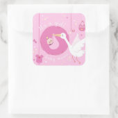 Sticker Carré C'est une fille (Sac)