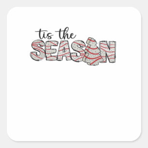 Sticker Carré Cet Arbre De Noël De Saison
