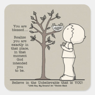 Sticker Carré Cet endroit