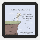 Sticker Carré Cette première étape (Devant)